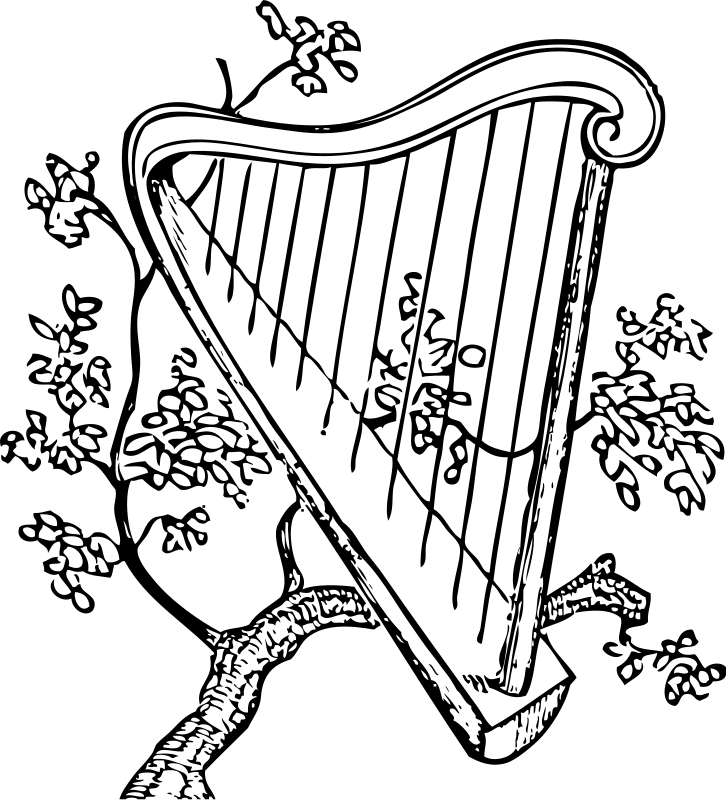 classical music clipart. classical harp performance